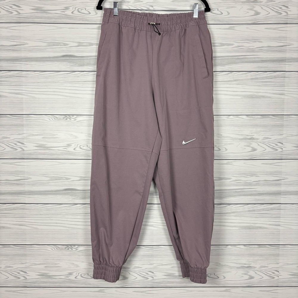 Nike Sportswear Swoosh Snug Comfort Woven Joggers Size Large Lilac Purple - Picture 2 of 10